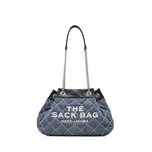 MARC JACOBS The Quilted Denim Chain Sack Bag